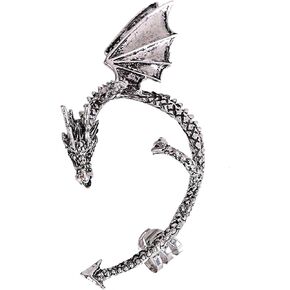 Gothic Punk Metal Dragon Earring Dragon Ear Cuff Clip Earring Retro Animal Non-Piercing Wrap Clip Earring for Women Girls Jewelry