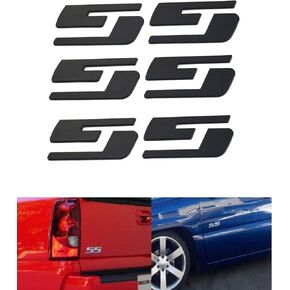 MMUNNA 3pcs SS Emblems Badges Nameplates 3D Logo Replacement for Chevy Silverado Sierra 7"" x 1.6"" Big (Chrome)
