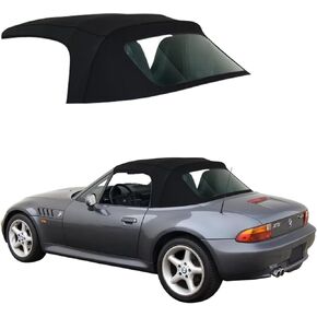 Sierra Auto Tops بديل علوي قابل للتحويل لسيارة BMW 1996-2002 Z3، قماش Stayfast، أسود، نافذة بلاستيكية