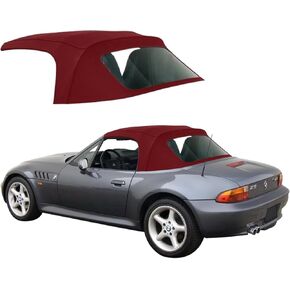 Sierra Auto Tops Convertible Top Replacement for BMW 1996-2002 Z3, Stayfast Canvas, Black, Plastic Window