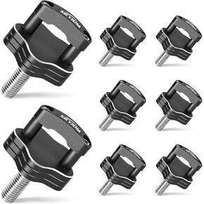 8-Pack Hard Top Quick Removal Fastener Thumb Screws Integrated D Ring Compatible with Jeep Wrangler JK 2007-2018, Wrangler JL 2018-2022, Gladiator JT 2018-2022 (Blue)