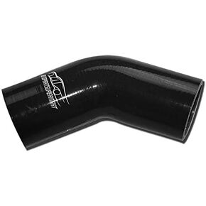 4-ply Silicone 45 Degree Elbow Radiator Hose Joiner Pipe Black 45mm 1.75" (1-3/4")
