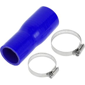 X AUTOHAUX 1 Set 45-38mm/1.77"-1.50" ID 127mm/5" Length 0 Degrees Blue Car Silicone Hose with Clamps Coolant Hose Universal