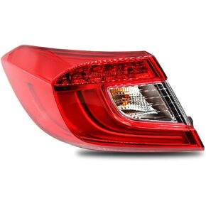 Rear Left Side Outer Tail Light Lamp Compatible with Accord Sedan 2018-2022 33550TVAA01