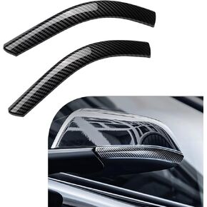 Tesla Model 3 External Side View Mirror Anti-Collision Strip Anti Scratch Strip Patch 3-Shaped External Decoration Rearview Mirror Protective Sticker (M 3 -Red)