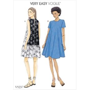 Vogue Patterns V9237 Misses' A-Line, Back-Ruffle Dresses Sewing Pattern, Size ZZ (LRG-XLG-XXL)