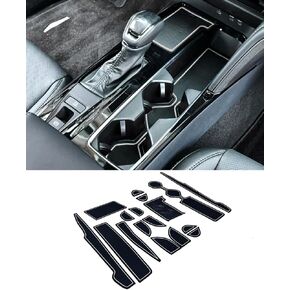 Cup Holder Inserts for 2025 Toyota Camry Accessories XSE/XLE/SE/LE/Hybrid Custom Interior Non Slip Anti Dust Mats for Center Console, for Door Pocket Liners 18pcs(White)