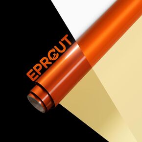 Orange Permanent Vinyl for Cricut, Silhouette Cutting Machines, 12" x 4 FT Reflective Orange Vinyl Roll for Birthday Party Decorations, DIY Mug, Car Decals, Wall Stickers