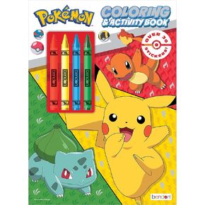 Pokemon 48 Page Coloring Book, 4 Crayons Bendon 54041