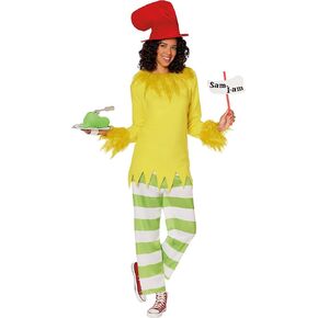 Spirit Halloween Dr. Suess Adult Sam I Am Costume | Officially Licensed | Dr. Suess Cosplay | Fun Halloween Costume