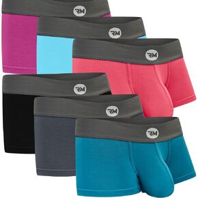 Real Men Bulge Enhancing Underwear 3in Modal 3-Pack 4XL (Black/Blue/Grey) BUNDLED WITH 3in Modal 3-Pack 4XL (Red/Purple/Sky Blue)