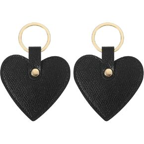 PATIKIL Heart Leather Keychain, Cute Leather Keychain with Key Ring Valentine's Day Keychain for Wedding Party Favors
