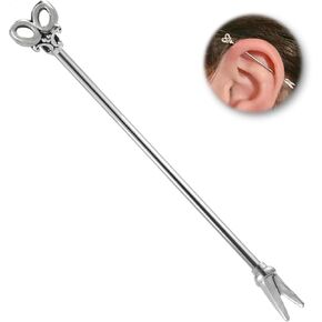 16G Industrial Piercing Jewelry Surgical Steel, Scissors Industrial Bar Piercing, Industrial Jewelry for Women and Men