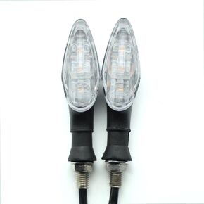 2PCS Universal Motorcycle LED Turn Signal Indicator Lights, Amber 12V Motorcycle Modified Turn Signal Lights