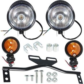 LABLT Motorcycle Passing Driving Spot Fog Light Turn Signal Light Bar with Bracket Set