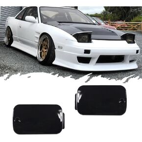 For 1989 1990 1991 1992 1993 1994 Nissan Silvia 180SX 240sx Type-X S13 Front Bumper Turn Signal Lights Housing Smoked Lens