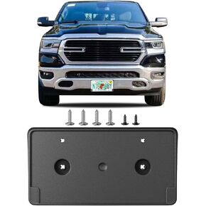 License Plate Frame for Dodge RAM 1500 2019 2020 2021 2022 2023 2024 Replace CH1068151 68274215AE Front Bumper License Plate Bracket Holder(DT Bumper,Except Rebal TRX)