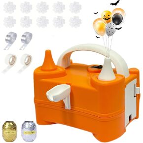 Electric Balloon Pump Kit,110V-120V Portable Dual-Nozzle Electric Inflator, Electric Balloon Pump for Birthday Party, Wedding, Christmas Decoration