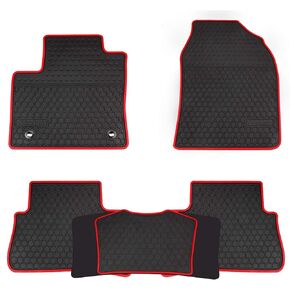 Car Floor Mats Custom Fit for Toyota C-HR 2018 2019 2020 2021 2022 2023 Full Black Rubber Car Floor Liners Set All Weather Protection Heavy Duty Odorless