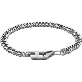 Diesel Men's Silver Stainless Steel Chain Bracelet (Model: DX1510040)