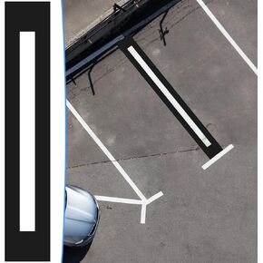 4 x 92 Inch Parking Lot Line Stencil Pavement Straight Line Stencil Rubber Foldable Reusable Parking Template for Practical and Efficient Parking Lot and Pavement Lines
