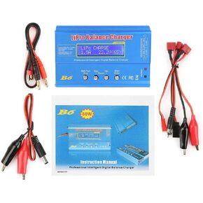 RC Charger,B6 80W Digital LCD Balance Charger Discharger Parallel Charging Board for LLiPo NiMH RC Battery(Without Plug)