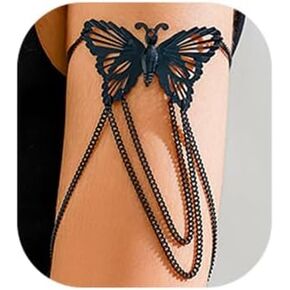 Butterfly Arm Cuff Bracelet Gold Silver Open Upper Arm Bracelet Arm Bangle Bracelet Wings Butterfly Armband Gothic Jewelry for Women