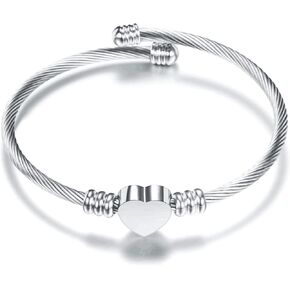 Designer Twisted Cable Bracelets | Stainless Steel Two Toned Cable Cuff Bracelets Bangles for Women Gift