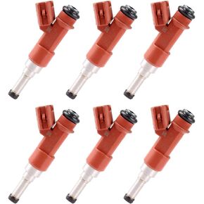 SCITOO Injectors Kit, 12 Holes Fuel Injector fit for Lexus ES350 RX350 for Toyota RAV4 Highlander Avalon Camry Sienna Venza 232500P040 842-12322 23250-31050,Set of 6