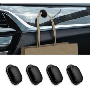 deemars 4 Pack Car Mini Hook, Car Dashboard Hook Self-Adhesive Wall Hanging Hooks, Multi functional Car Hanger Storage Car Accessories Universal for key, Earphone, Mask, Glasses Storage