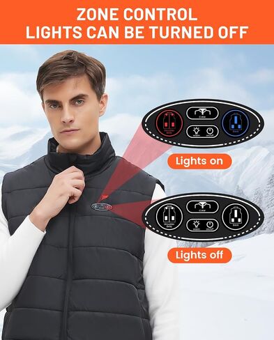 Flyhare Heated Vest for Men with Battery Pack Included, Warming Men's Heated Vest Electric, Lightweight Heated Jacket in Saudi Arabia