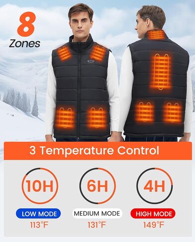 Flyhare Heated Vest for Men with Battery Pack Included, Warming Men's Heated Vest Electric, Lightweight Heated Jacket in Saudi Arabia