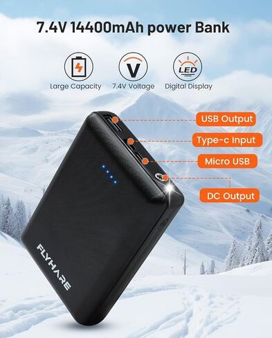 Flyhare Heated Vest for Men with Battery Pack Included, Warming Men's Heated Vest Electric, Lightweight Heated Jacket in Saudi Arabia