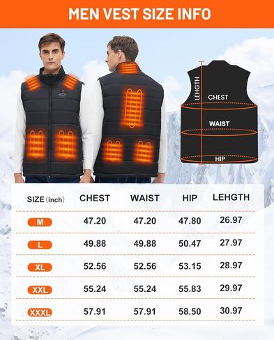 Flyhare Heated Vest for Men with Battery Pack Included, Warming Men's Heated Vest Electric, Lightweight Heated Jacket in Saudi Arabia