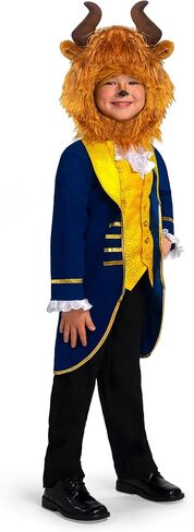 Spooktacular Creations Prince Costume for Boys, Blue Prince Charming Outfit with Beast Hood for Kids Halloween Dress up in Saudi Arabia
