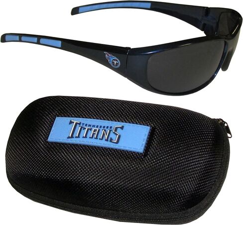 NFL Detroit Lions Wrap Sunglasses & Zippered Case, Blue in Saudi Arabia