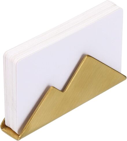 PATIKIL Business Card Holder for Desk, 2 Pack Metal Business Card Holders Stainless Steel Card Stand Organizer Cards Display for Office Exhibition, Gold Tone in Saudi Arabia
