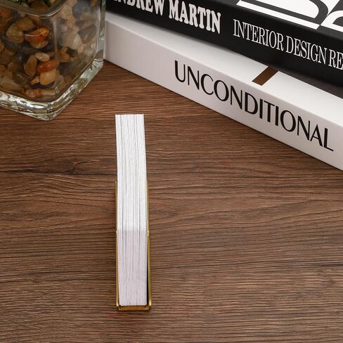 PATIKIL Business Card Holder for Desk, 2 Pack Metal Business Card Holders Stainless Steel Card Stand Organizer Cards Display for Office Exhibition, Gold Tone in Saudi Arabia