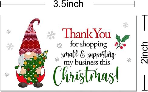 100 Mini Thank You Supporting My Small Business Elk Christmas Business Thank You Cards Shopping Purchase Thanks Greeting Cards to Customer Appreciation Cards for Small Business Owners Package Inserts in Saudi Arabia
