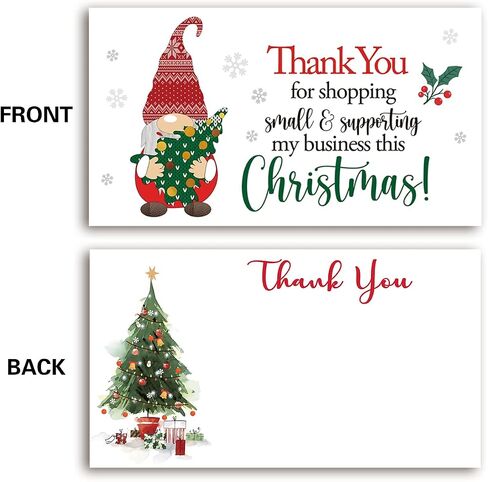 100 Mini Thank You Supporting My Small Business Elk Christmas Business Thank You Cards Shopping Purchase Thanks Greeting Cards to Customer Appreciation Cards for Small Business Owners Package Inserts in Saudi Arabia