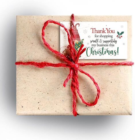 100 Mini Thank You Supporting My Small Business Elk Christmas Business Thank You Cards Shopping Purchase Thanks Greeting Cards to Customer Appreciation Cards for Small Business Owners Package Inserts in Saudi Arabia