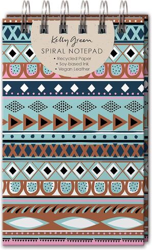 Punch Studio Kelly Green Natural Tile Spiral Notepad (47035) in Saudi Arabia