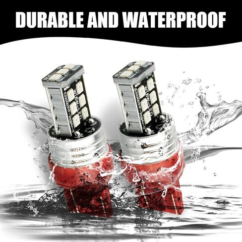 2 PCS 7443 T20 Car LED Turn Signal Light Bulbs, Double Wire Waterproof Durable Vehicle Brake Light, Universal Automotive Reversing Light Accessories for Truck SUV Car (White) in Saudi Arabia