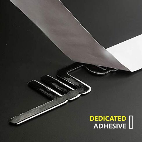 2PC Side Door Trident Logo Emblem Stickers,Meserati 3D Rear Window Badge Compatible with Qvattroporte,Ghiblii Series Accessories(Black Red) in Kuwait