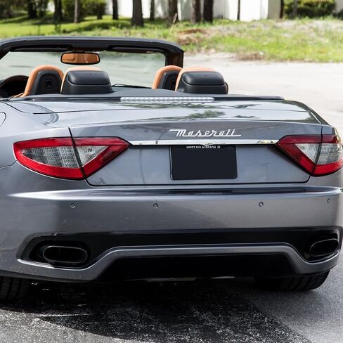 2PC Side Door Trident Logo Emblem Stickers,Meserati 3D Rear Window Badge Compatible with Qvattroporte,Ghiblii Series Accessories(Black Red) in Kuwait