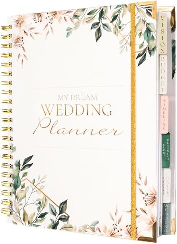 Charming Wedding Planner Hard Cover, Wedding Planning Book and Organizer includes Elegant Pen, Wedding Planner Book and Organizer Presents a Beautiful and Flattering Design, 9.45 x 11.61 Inches in Saudi Arabia
