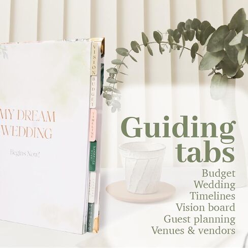 Charming Wedding Planner Hard Cover, Wedding Planning Book and Organizer includes Elegant Pen, Wedding Planner Book and Organizer Presents a Beautiful and Flattering Design, 9.45 x 11.61 Inches in Saudi Arabia