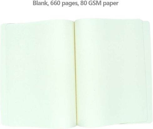 receip Faux Leather Thick Blank Journal Notebook 660 Pages Hardcover Sketchbook 80GSM Paper Sketchbook for Writing Drawing in Saudi Arabia