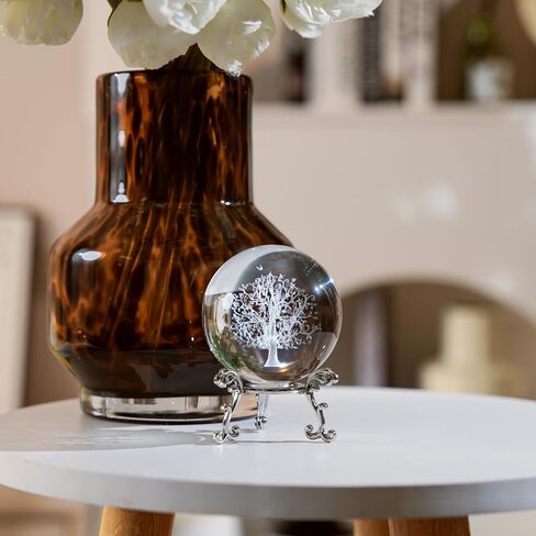 60mm 3D Laser Tree of Life Crystal Ball with Stand Glass Tree Decor Crafts Paperweight in Saudi Arabia