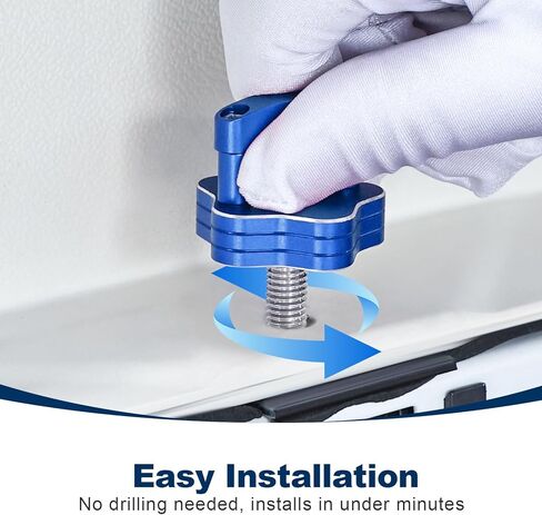 8 عبوات من براغي إبهام تثبيت سريعة الإزالة، حلقة مدمجة على شكل حرف D متوافقة مع جيب رانجلر JK 2007-2018، رانجلر JL 2018-2022، جلاديتور JT 2018-2022 (أزرق) in Kuwait